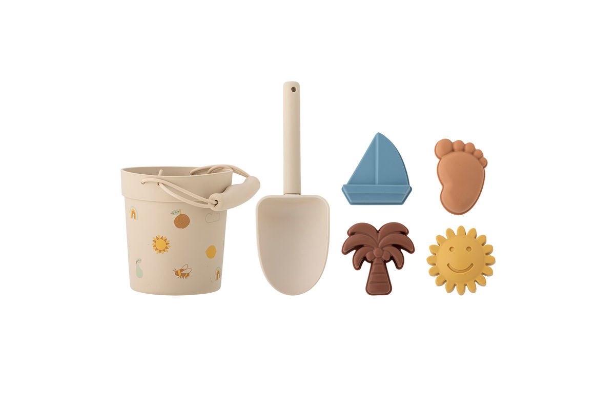 Strand- & Sandspielzeug-Set „Milo“ – Naturfarbenes Silikon