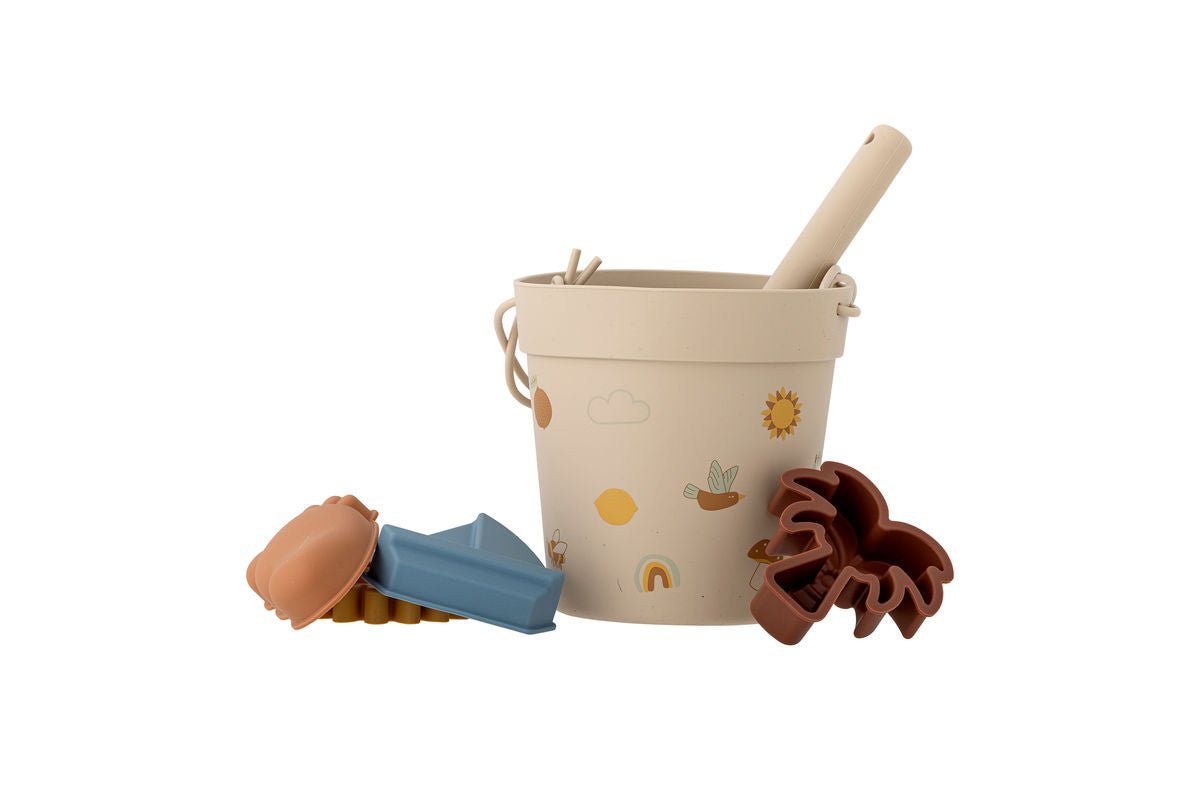 Strand- & Sandspielzeug-Set „Milo“ – Naturfarbenes Silikon