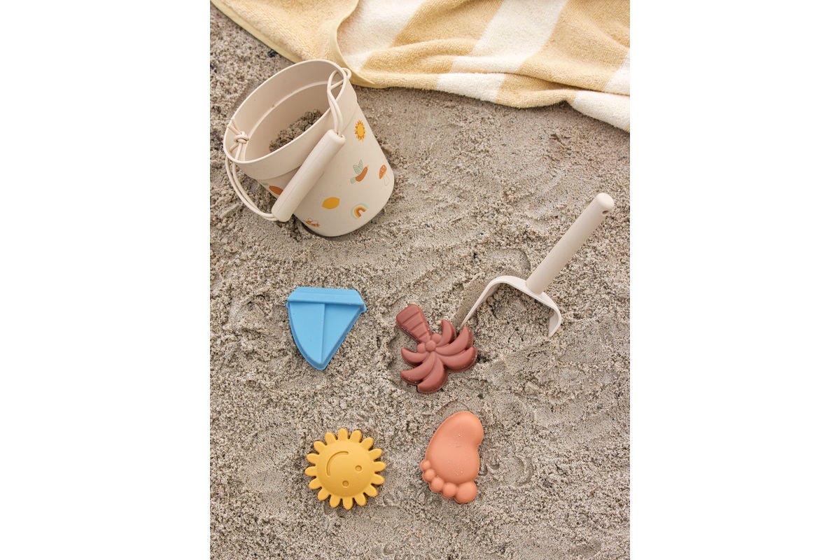 Strand- & Sandspielzeug-Set „Milo“ – Naturfarbenes Silikon