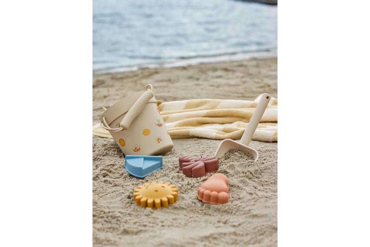 Strand- & Sandspielzeug-Set „Milo“ – Naturfarbenes Silikon