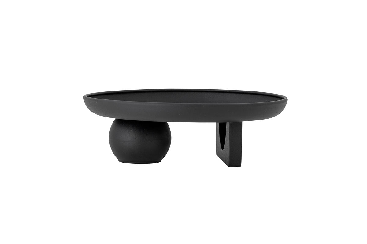 Plateau Obsidia – Objet design sculptural en Noir