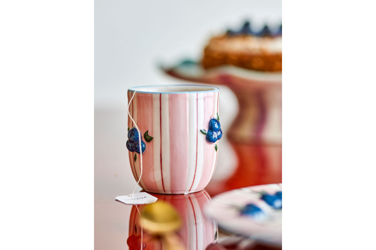 Ensemble de tasses Naomie – Design en relief dans des tons rosés délicats (lot de 4)