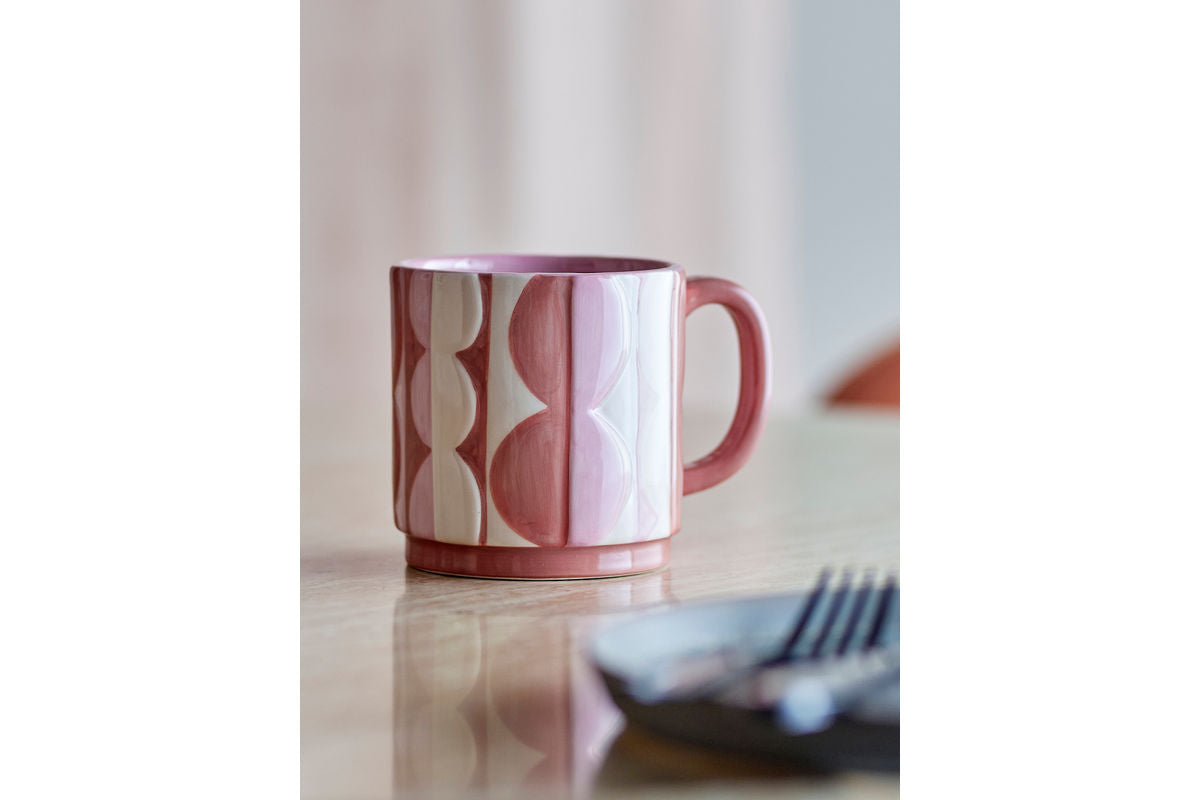 Becher Rosina – Handbemalte Steingutbecher  (4er-Set)