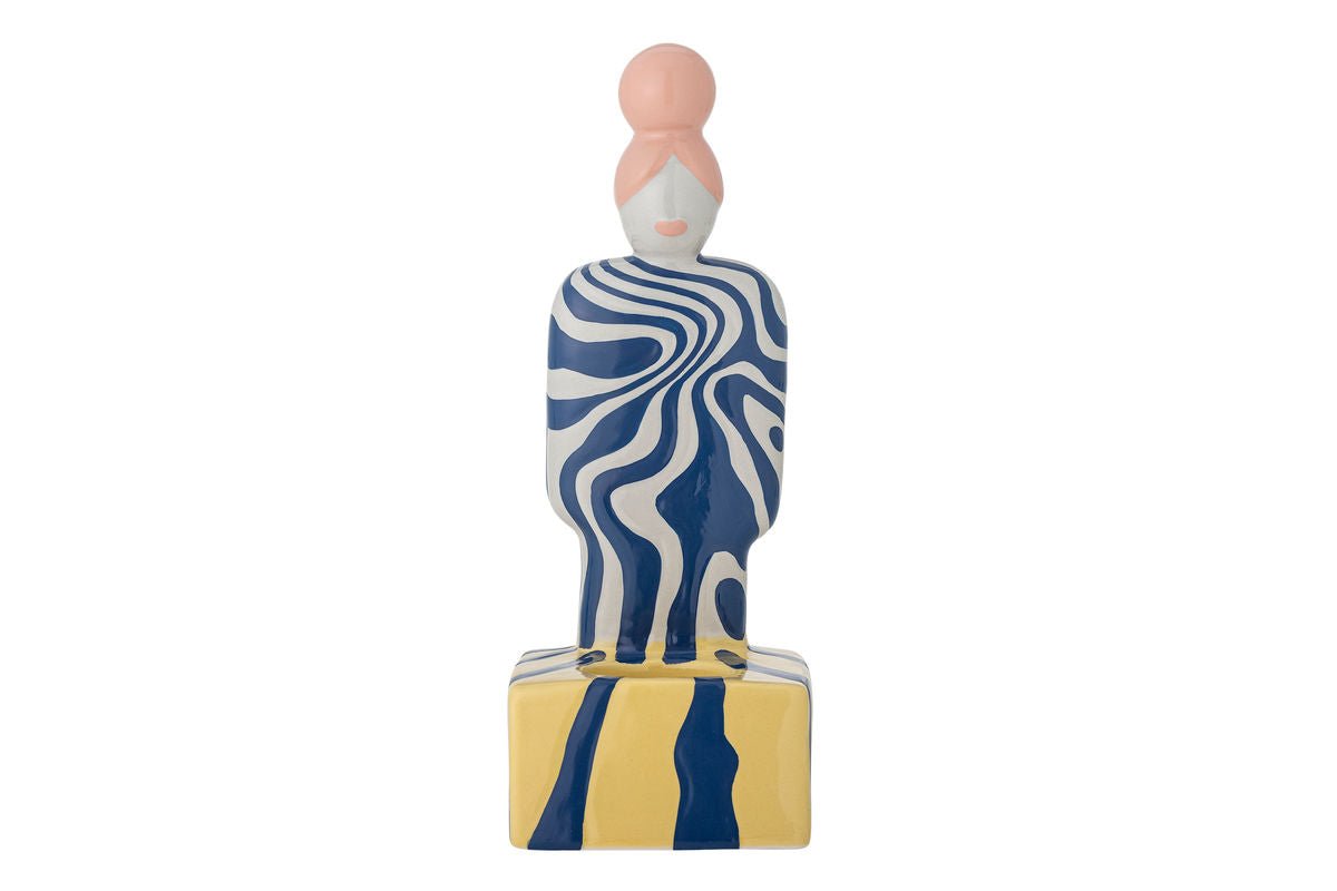 Theelichthouder Suri – Handgeschilderd figuur met spiraalpatroon