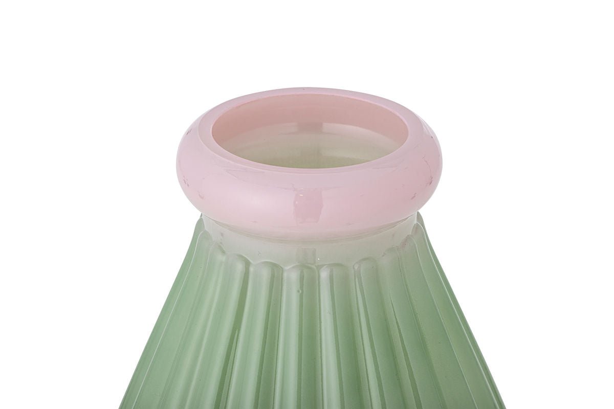 Vase Edona – Verre soufflé bouche avec une légère nervure