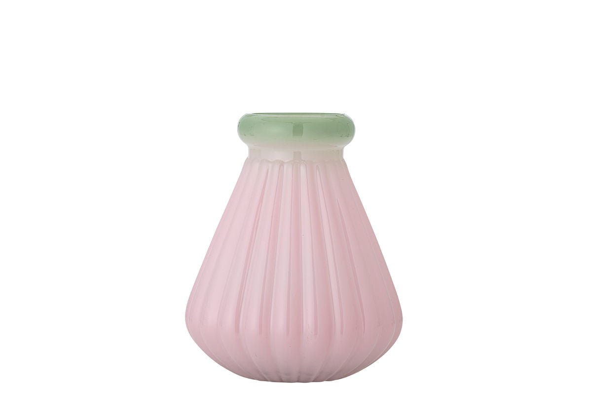 Vase Edona – Verre soufflé bouche avec une légère nervure