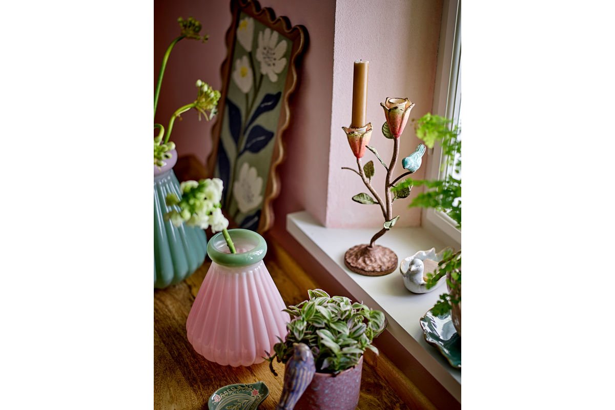 Vase Edona – Verre soufflé bouche avec une légère nervure