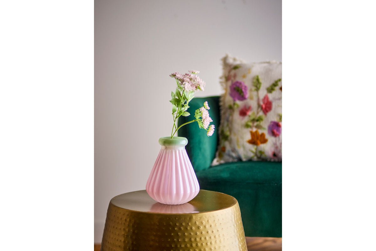 Vase Edona – Verre soufflé bouche avec une légère nervure