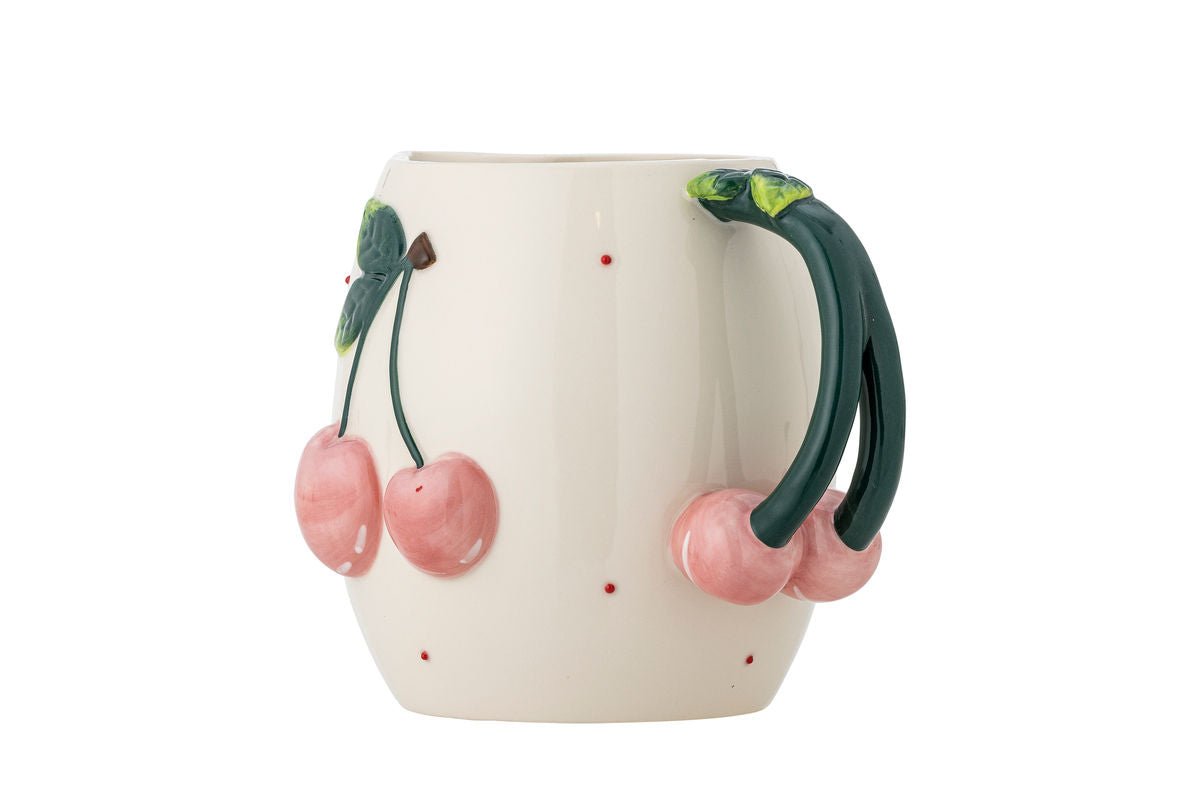 Krug Cerise – Faïence peinte à la main avec motifs de cerises