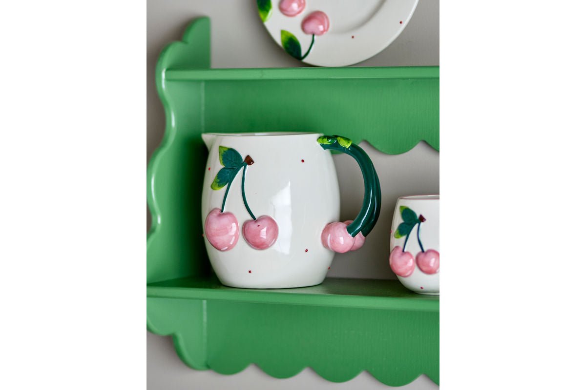 Krug Cerise – Faïence peinte à la main avec motifs de cerises