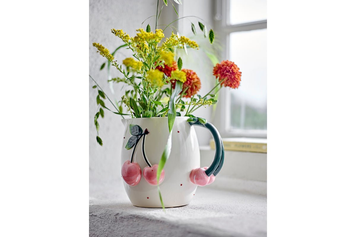 Krug Cerise – Faïence peinte à la main avec motifs de cerises