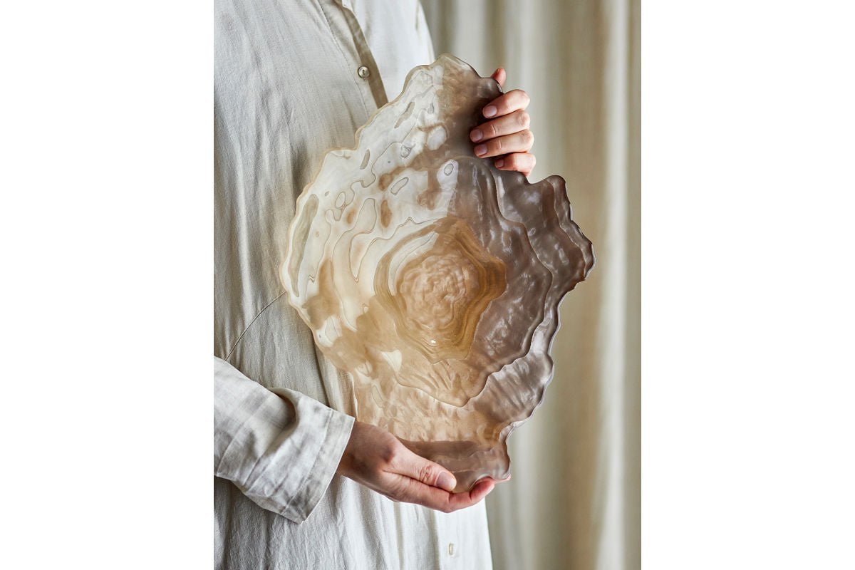 Schale Akuri – aus Glas in Natur mit organischer Form