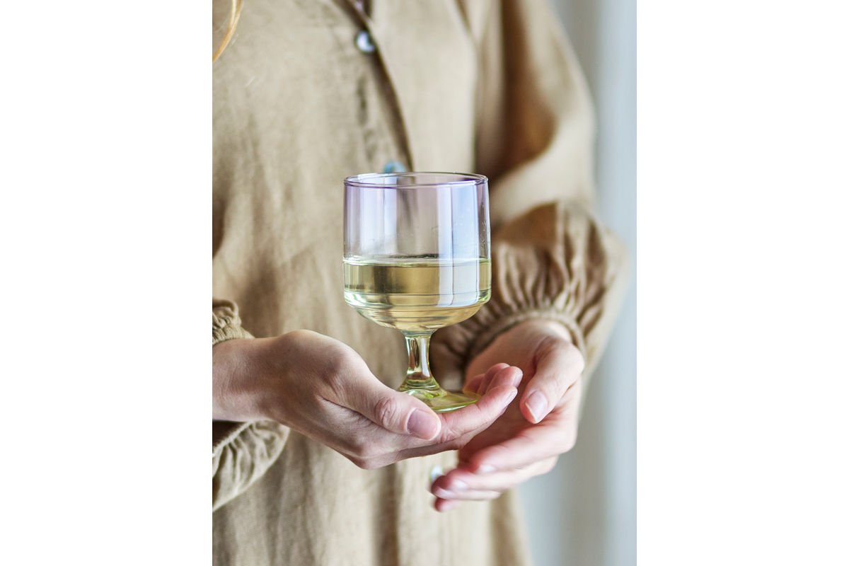 Verres à boire Olivetree – avec calice doucement arrondi en violet délicat (lot de 6)