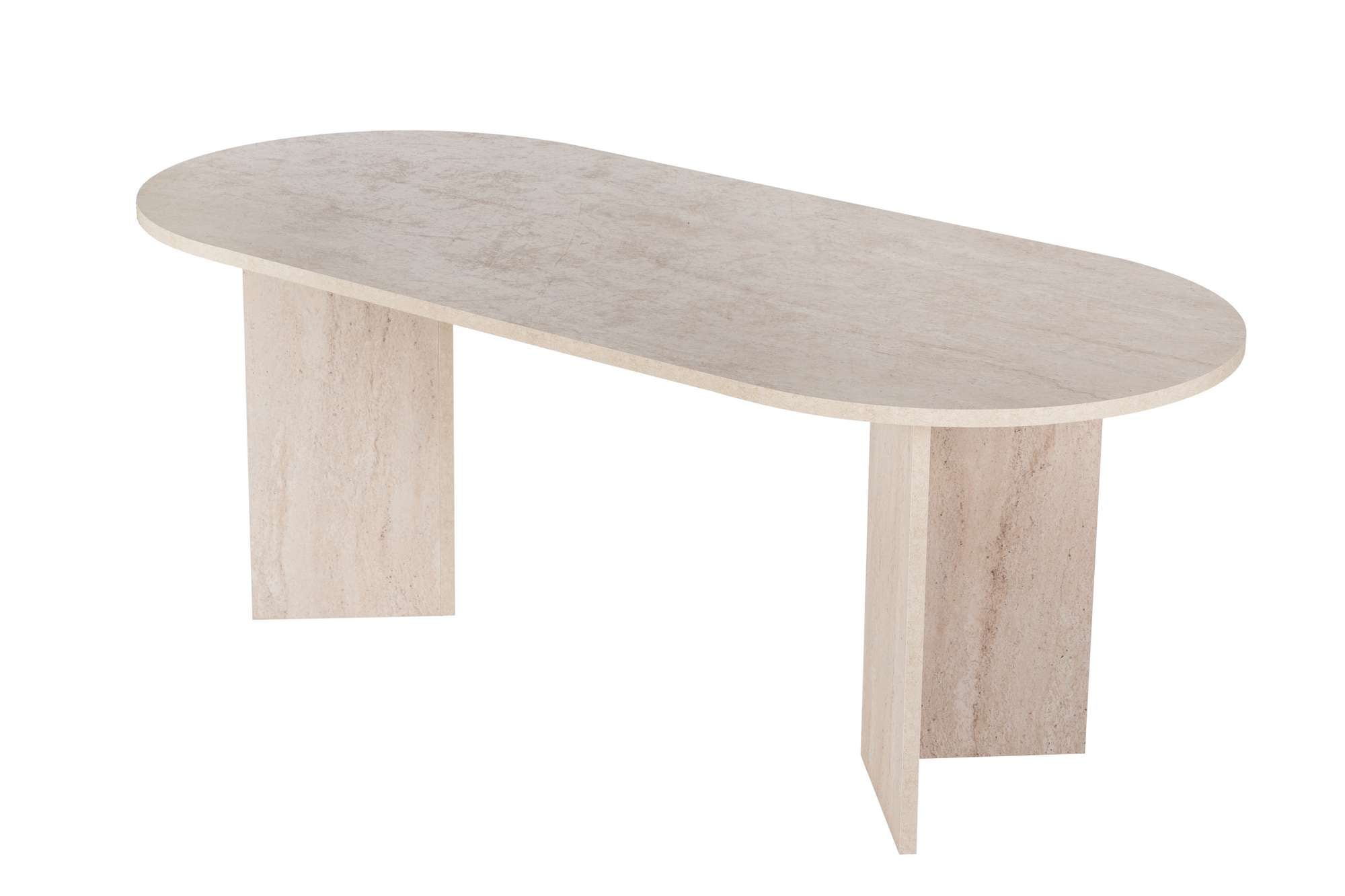 Table à manger Taverna - en aspect pierre ou noyer