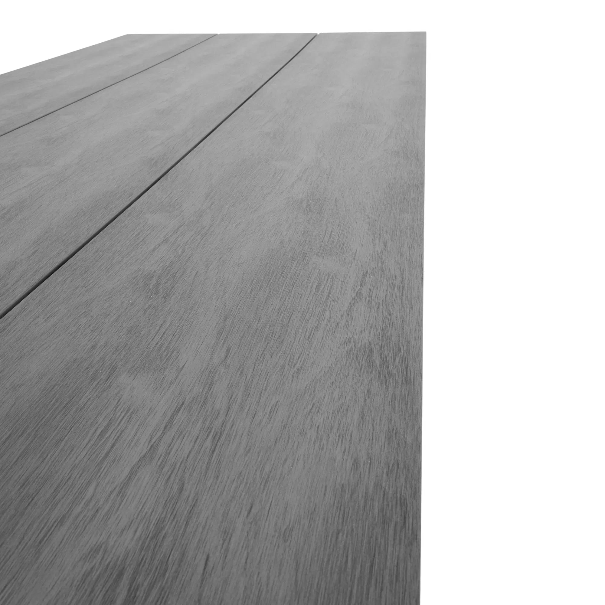 Table de jardin Emilio - 210×100 cm en Nonwood & Aluminium (Gris/Noir)