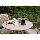 Tuin bijzettafel Mavlina - van staal in Taupe