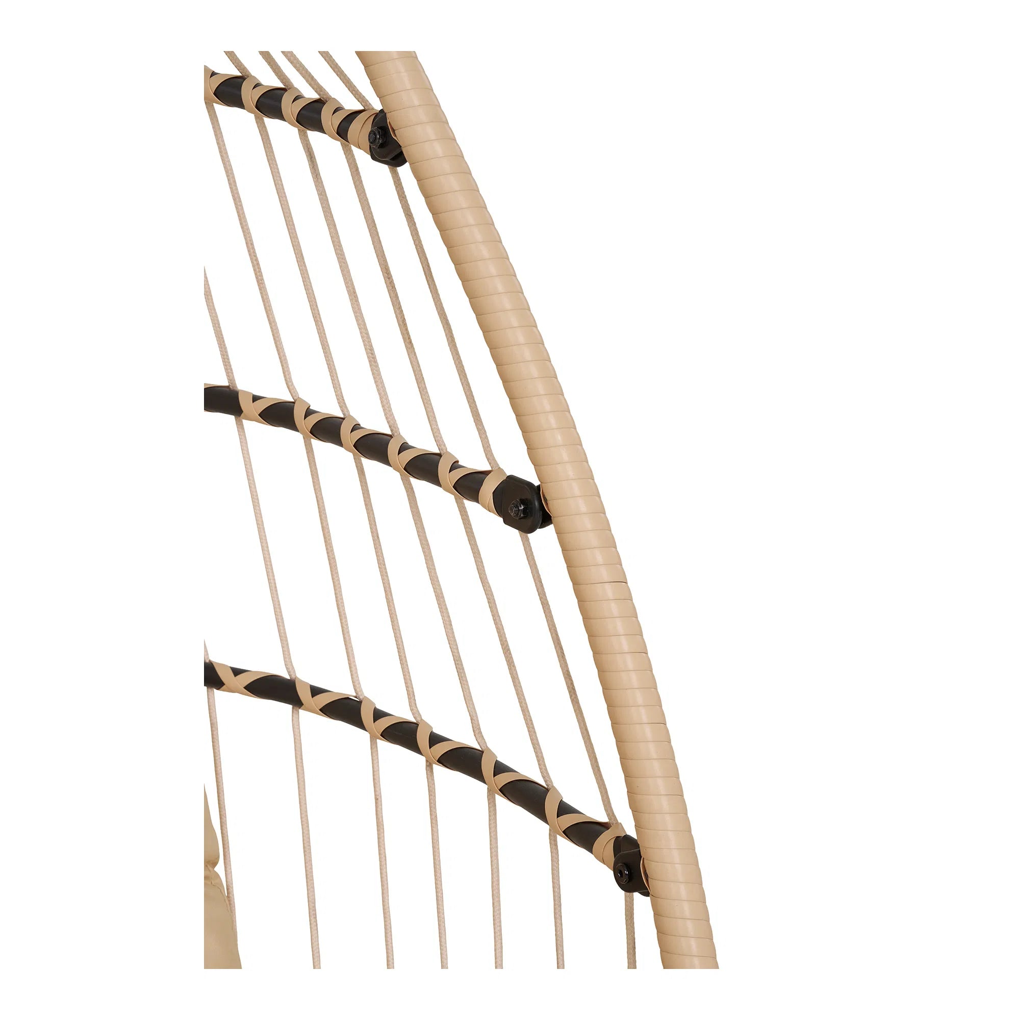 Fauteuil suspendu de jardin Valora - en rotin PE beige