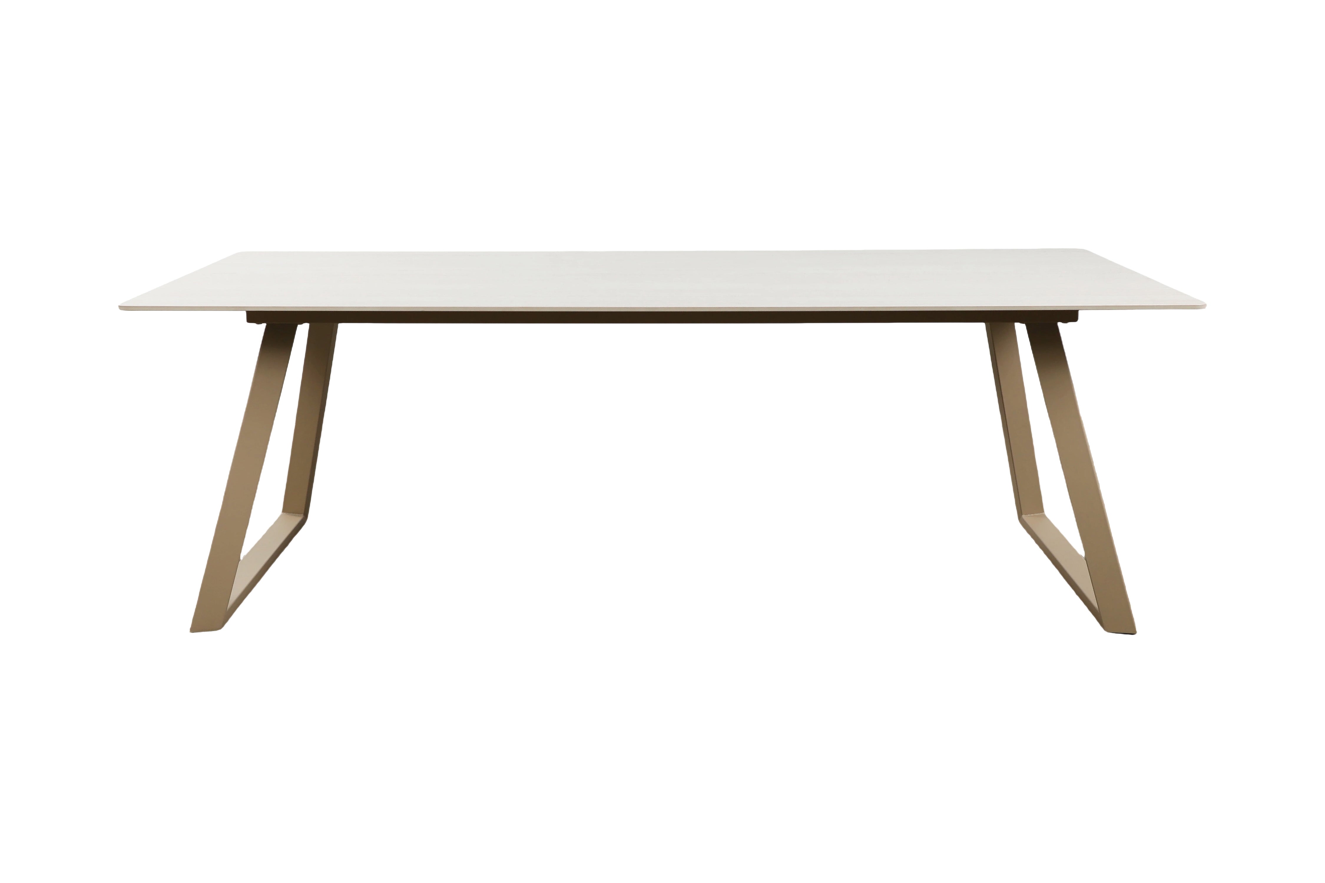 Eettafel Mireza - in marmerlook met beige onderstel