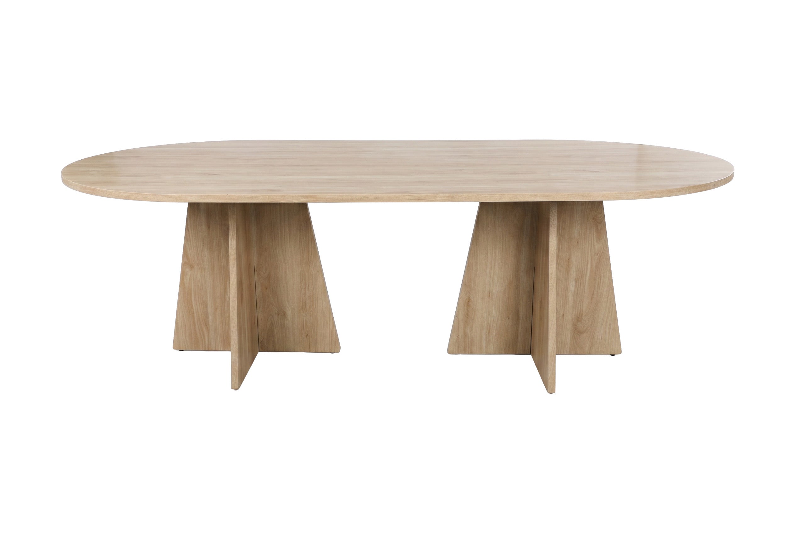 Eettafel Cazaro - ovaal ontwerp in houtlook