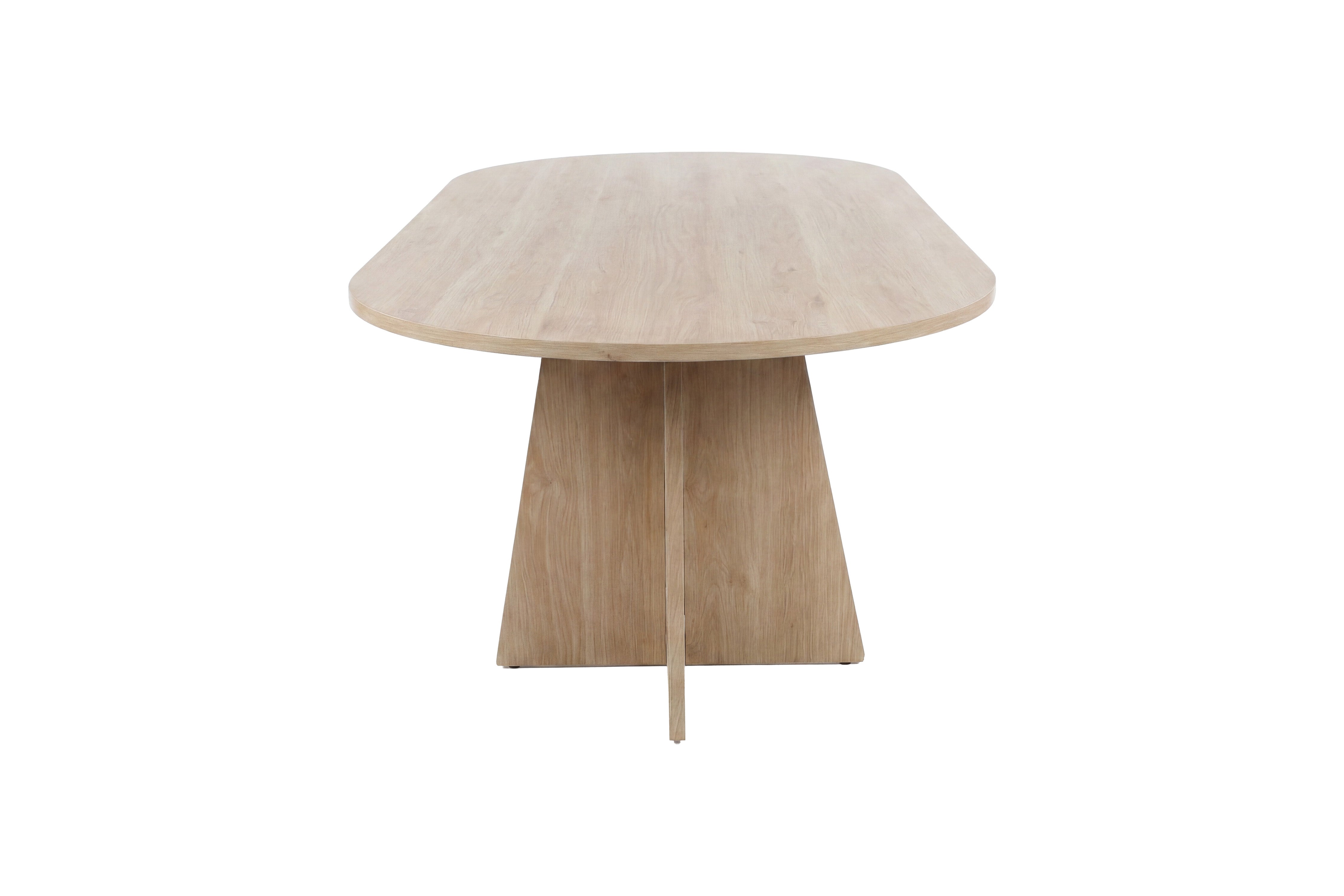 Eettafel Cazaro - ovaal ontwerp in houtlook