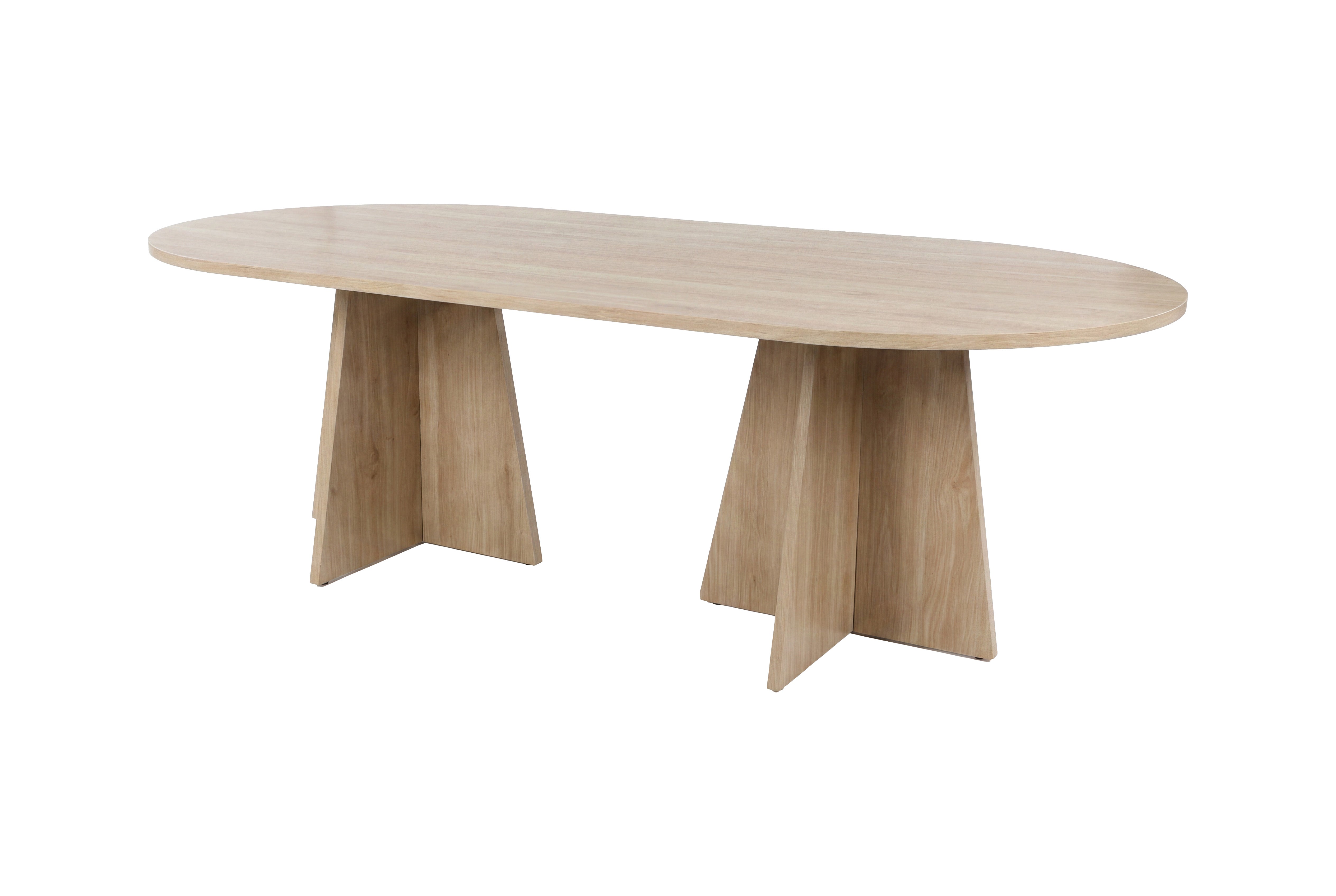Eettafel Cazaro - ovaal ontwerp in houtlook