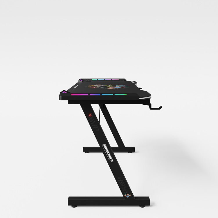 Minecraft Gaming Tafel „EnderCraft“ – met LED, beker- & headsethouder