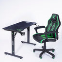 Minecraft-gamingbureau Hero – met bekerhouder, headsethouder & kabelgoot