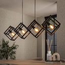 Hanglamp Orlis – 4 lampen gerangschikt in cube-design in Antraciet