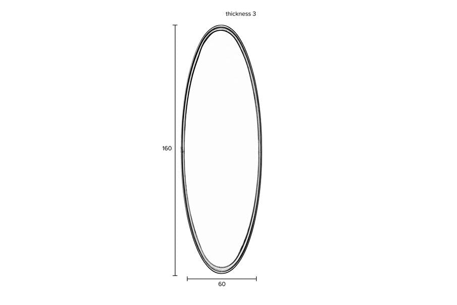 Miroir Matz ovale L – en fer en bronze