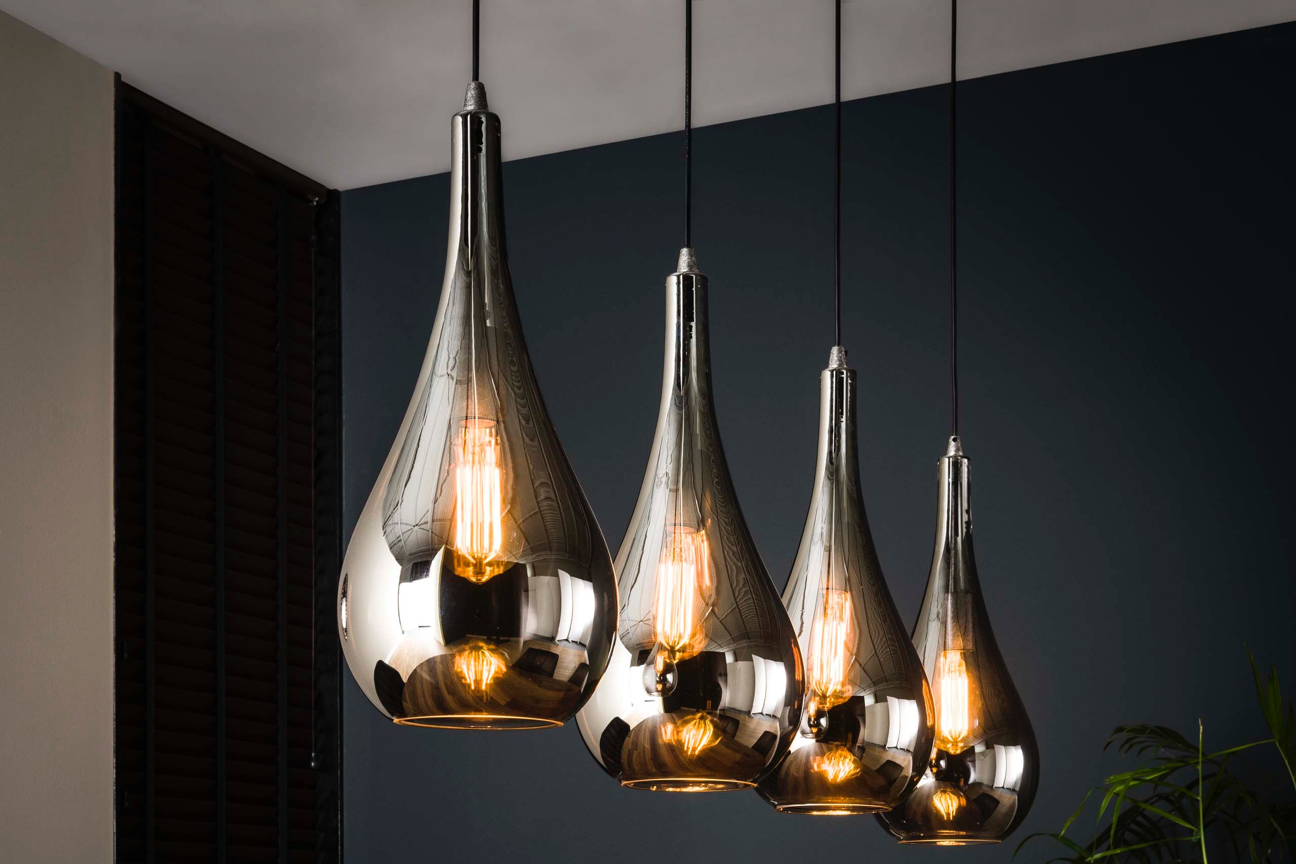 Hanglamp Mirano – Chroomglas met spiegelende werking (4-lichts)