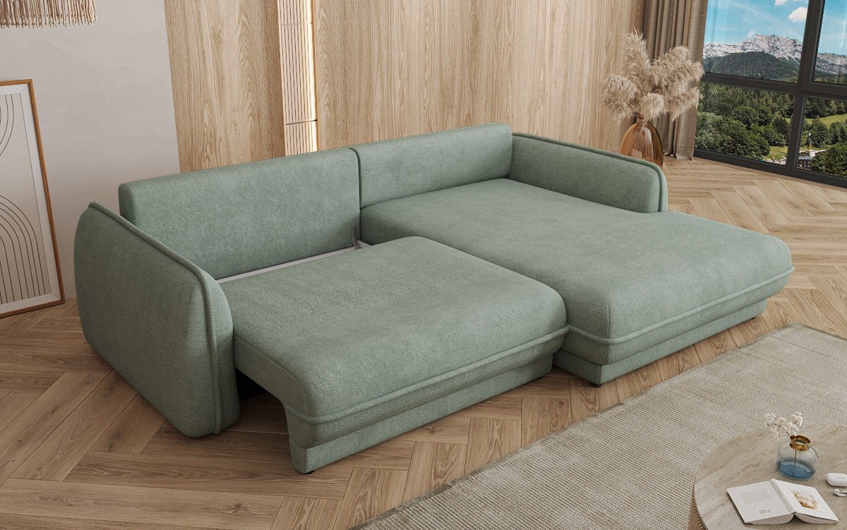Canapé design Mojave II Tissu avec fonction couchage et rangement