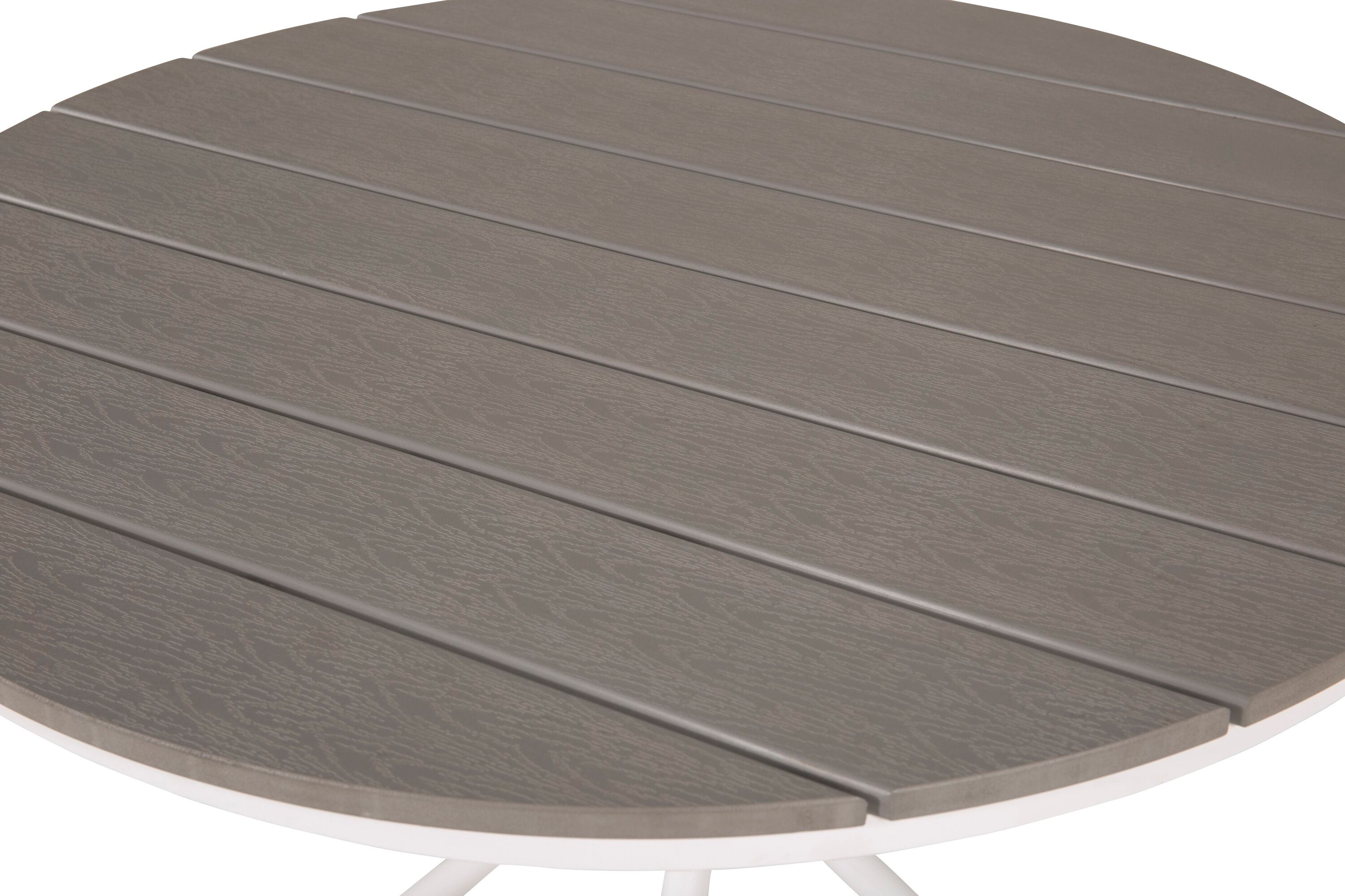 Table de jardin Malari - une table à manger ronde avec un plateau en bois Aintwood et une structure en métal
