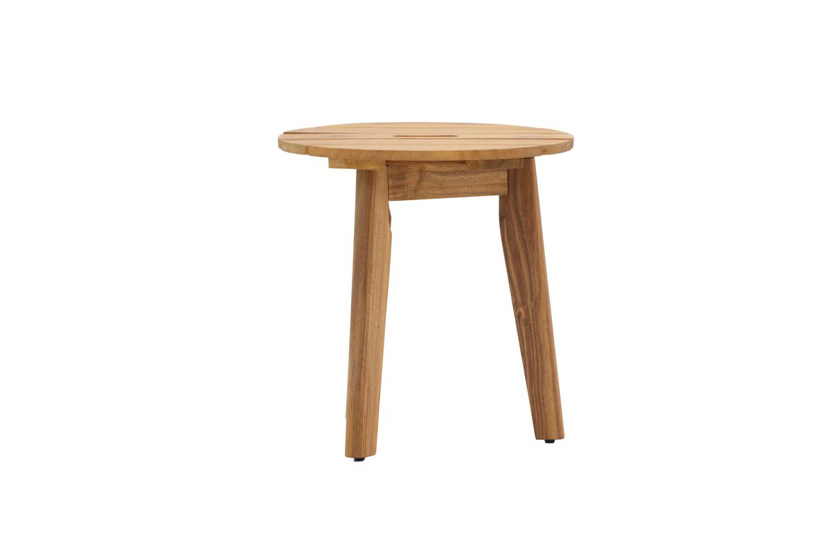 Tuin tafel Nia - een ronde bijzettafel van hoogwaardig acaciahout