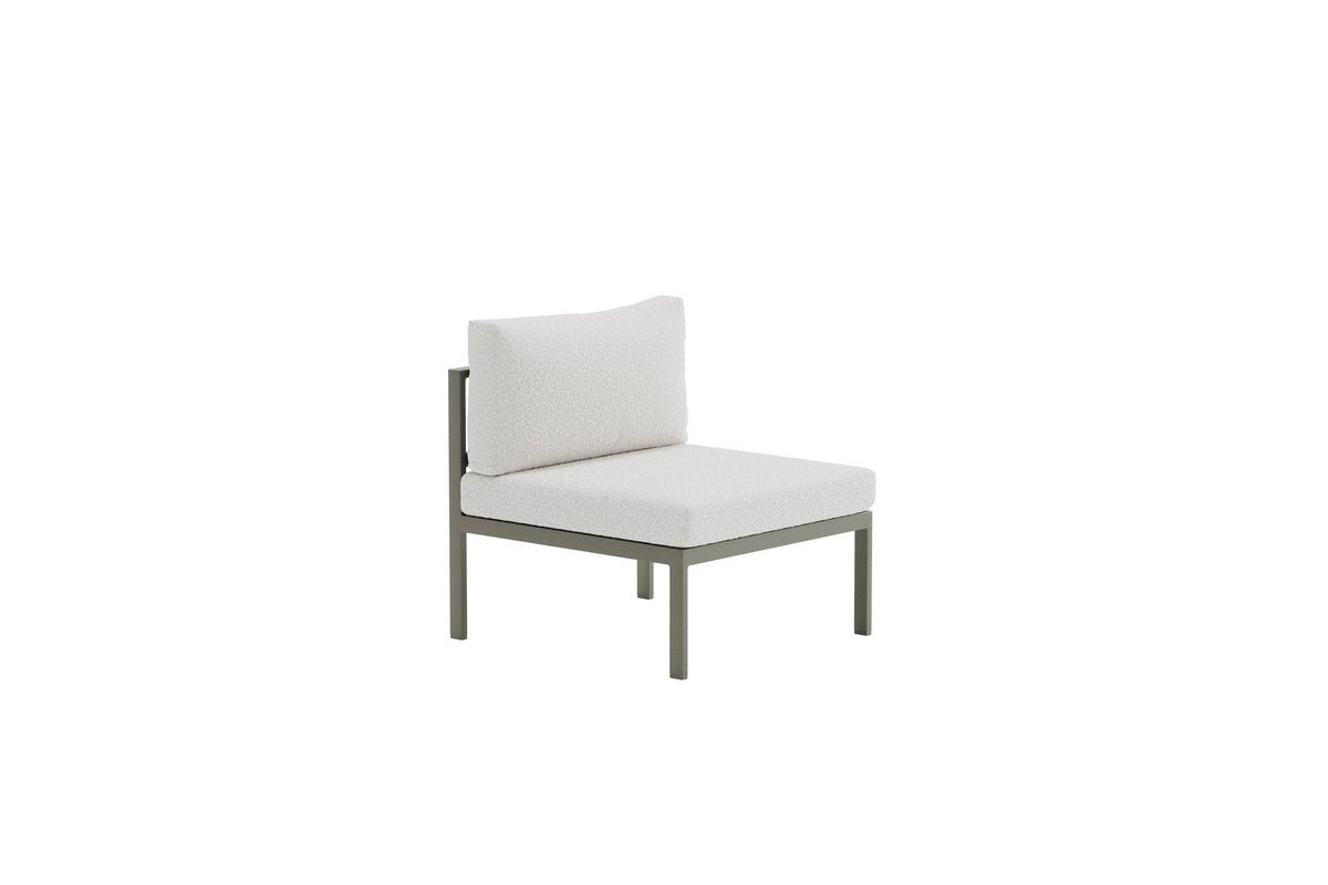 Banc de jardin modulable Borelio - En aluminium beige ou brun