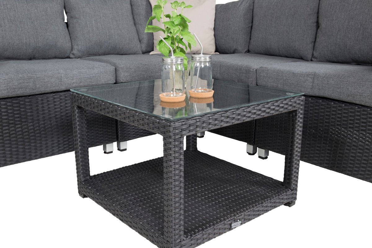 Tuin loungeset Ludwiga - Naar keuze in natuur of zwart