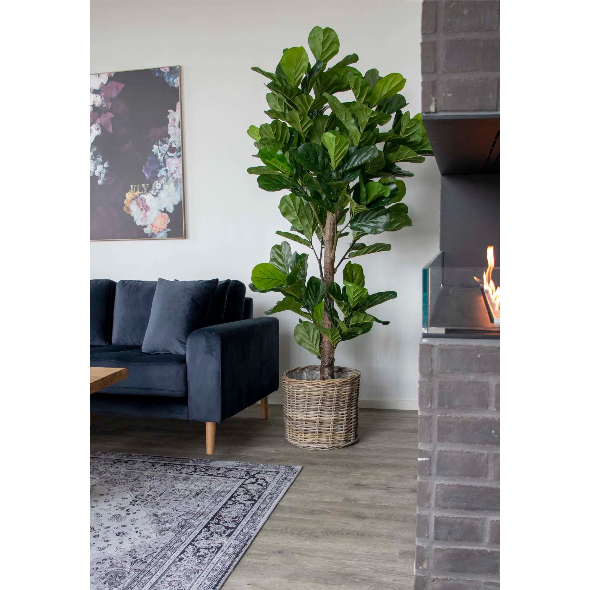 Plante artificielle Fiddle Leaf Tree – taille XL de 190 cm avec un aspect naturel de jungle