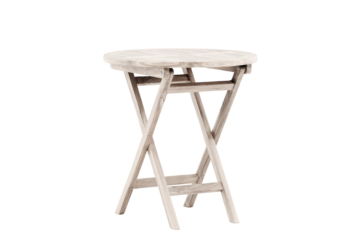 Kaffeetisch Greek -  Ø70 aus Teakholz in Weiß