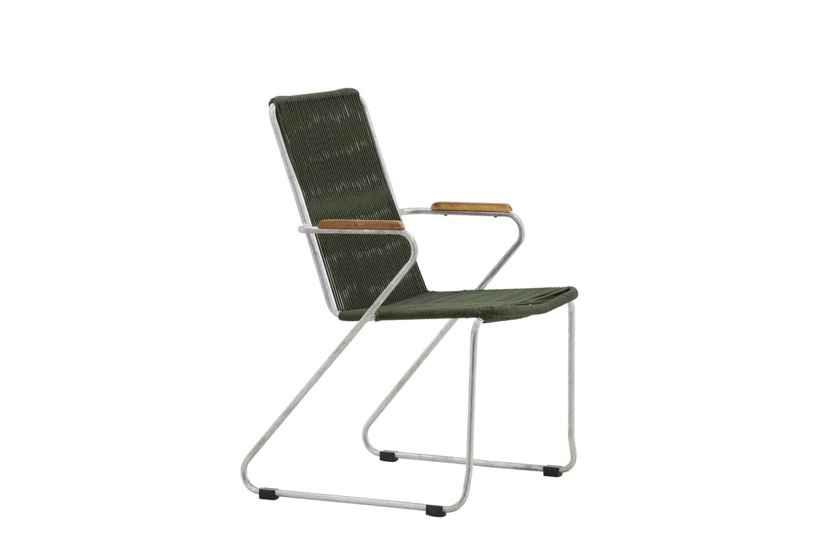 Ensemble de 2 chaises de jardin Malta en Métal, tressage coloré en corde