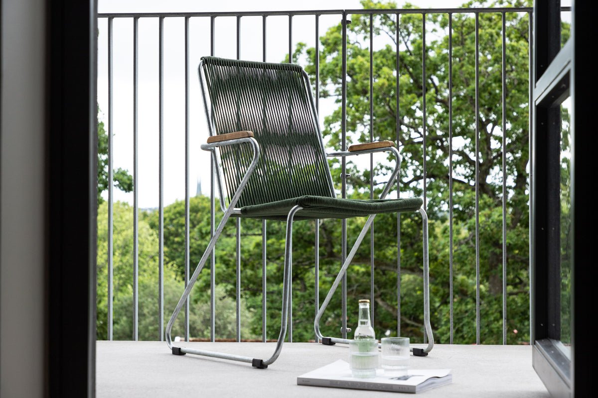 Ensemble de 2 chaises de jardin Malta en Métal, tressage coloré en corde