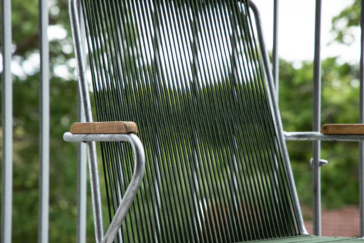 Ensemble de 2 chaises de jardin Malta en Métal, tressage coloré en corde