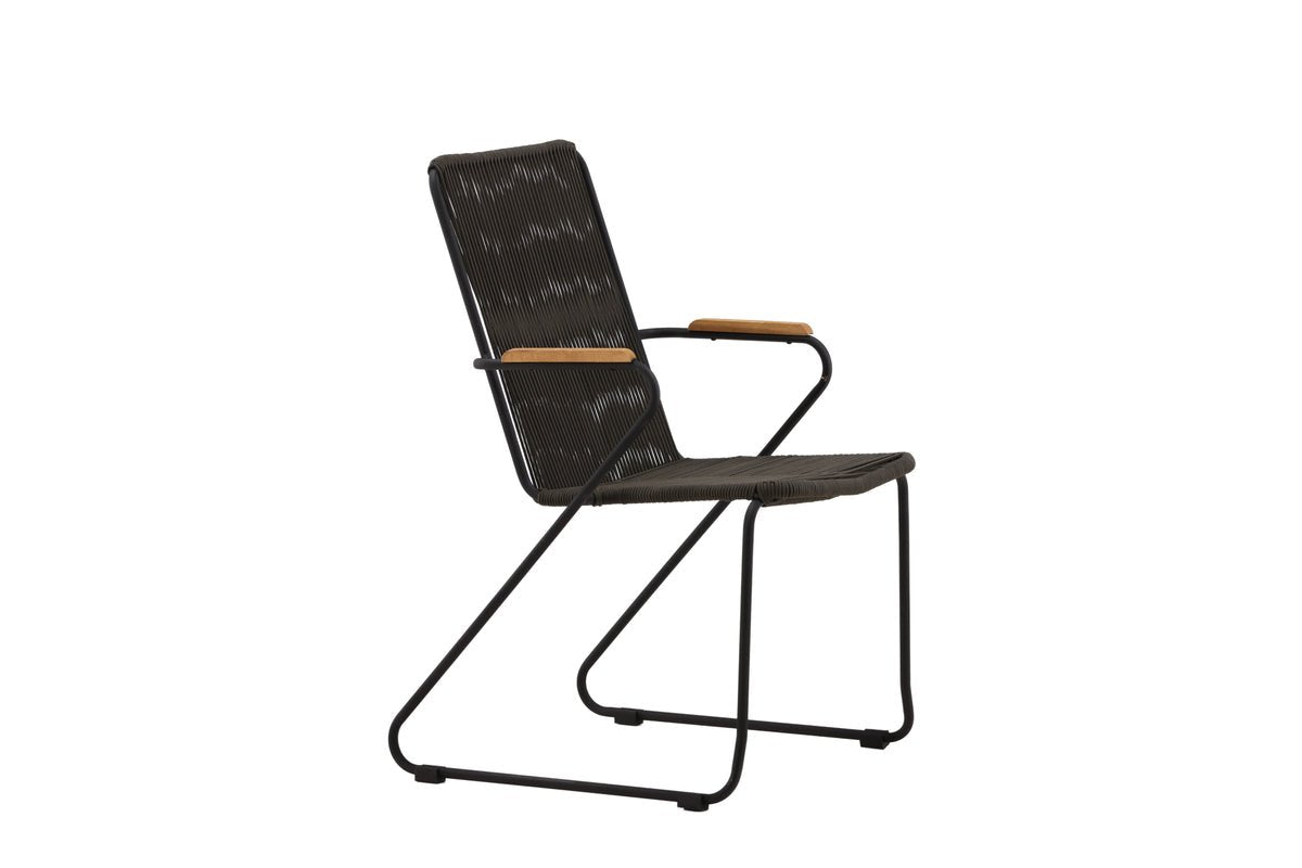 Ensemble de 2 chaises de jardin Malta en Métal, tressage coloré en corde