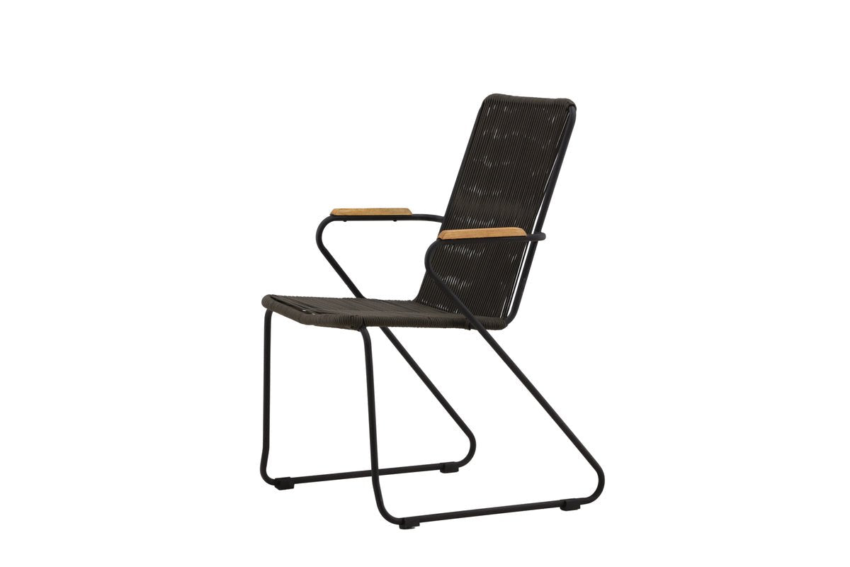 Ensemble de 2 chaises de jardin Malta en Métal, tressage coloré en corde