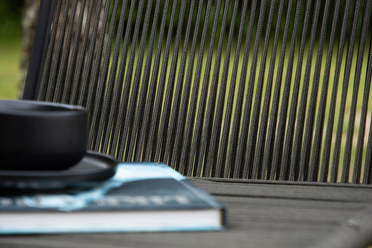 Ensemble de 2 chaises de jardin Malta en Métal, tressage coloré en corde