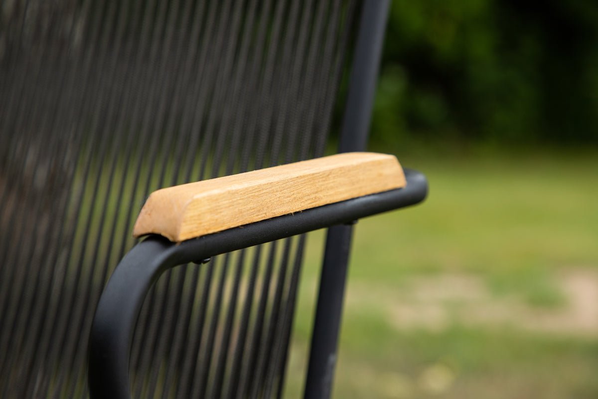 Ensemble de 2 chaises de jardin Malta en Métal, tressage coloré en corde