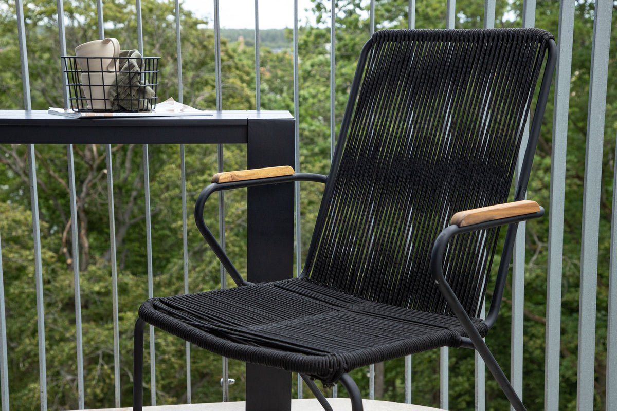 Ensemble de 2 chaises de jardin Malta en Métal, tressage coloré en corde