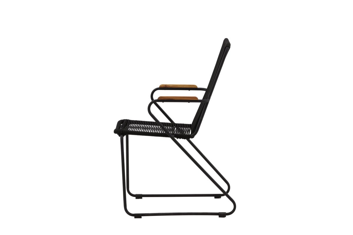 Ensemble de 2 chaises de jardin Malta en Métal, tressage coloré en corde