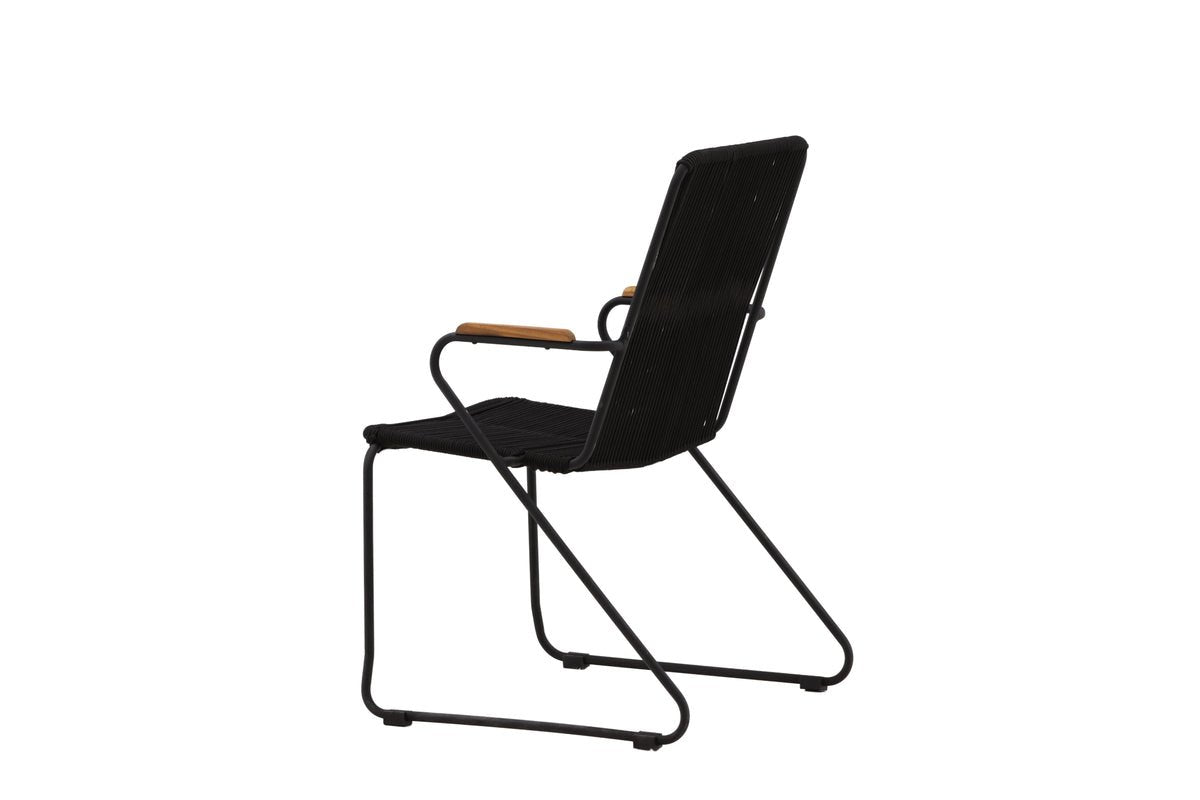 Ensemble de 2 chaises de jardin Malta en Métal, tressage coloré en corde