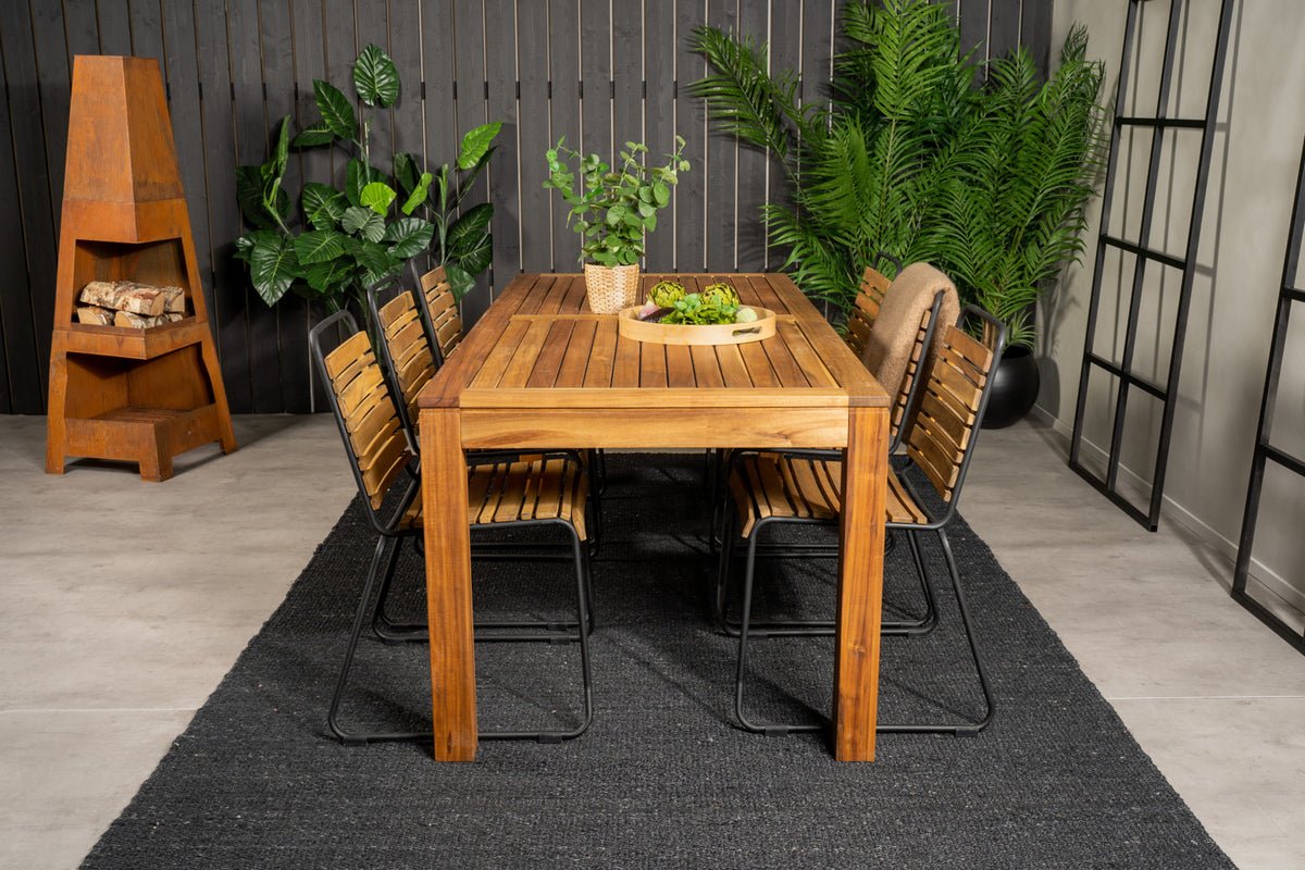 2er Set - Gartenstuhl Bali aus Akazie/Metall