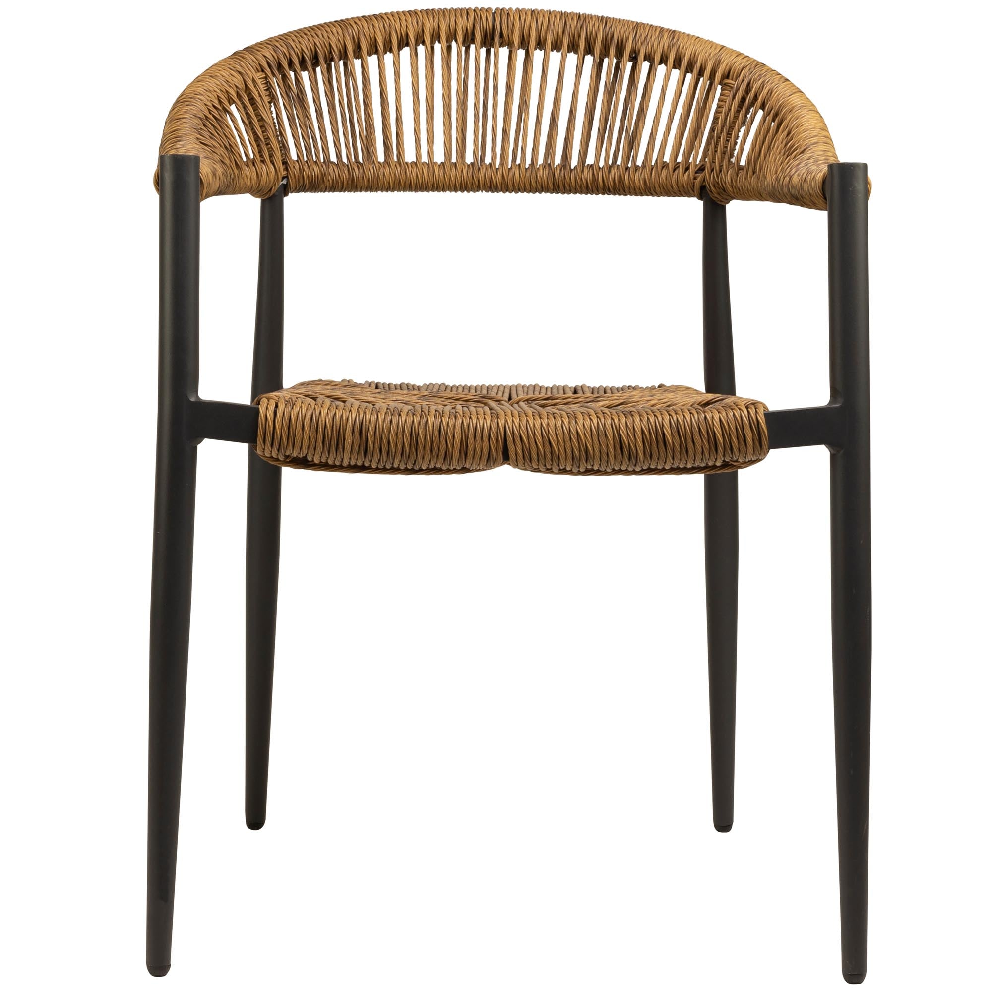 Ensemble de 4 - Chaise de jardin Kira en corde design