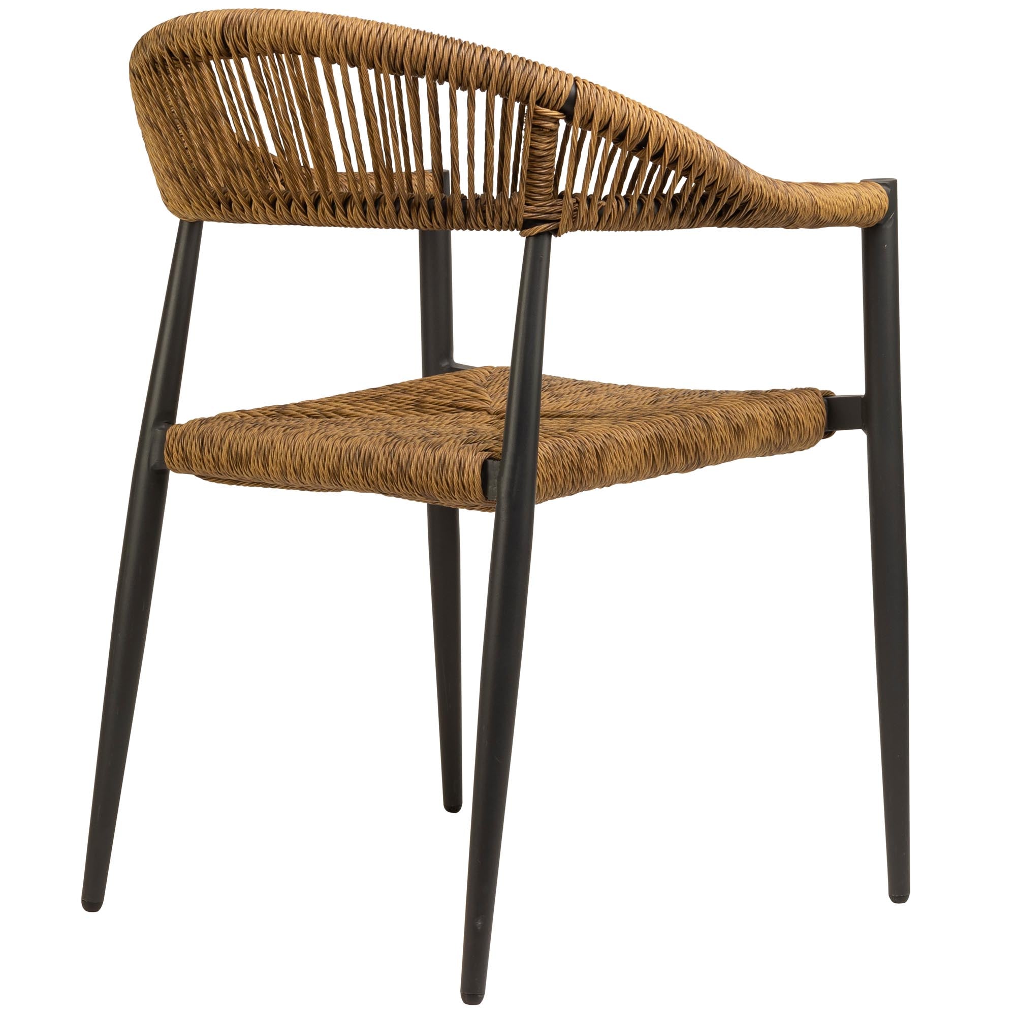 Ensemble de 4 - Chaise de jardin Kira en corde design
